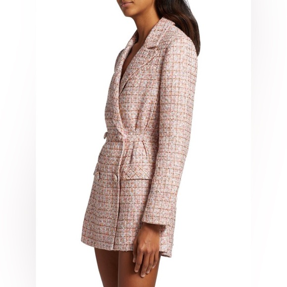 Self-Portrait Double Breasted Bouclé Knit Mini Dress US 4 / UK 8 - Picture 6 of 9